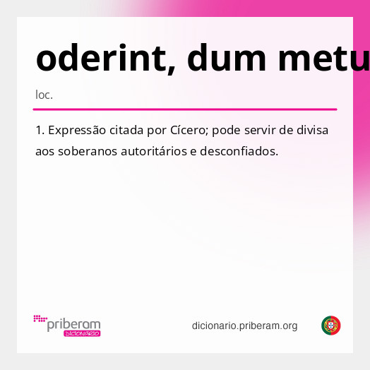 Significado de oderint, dum metuant